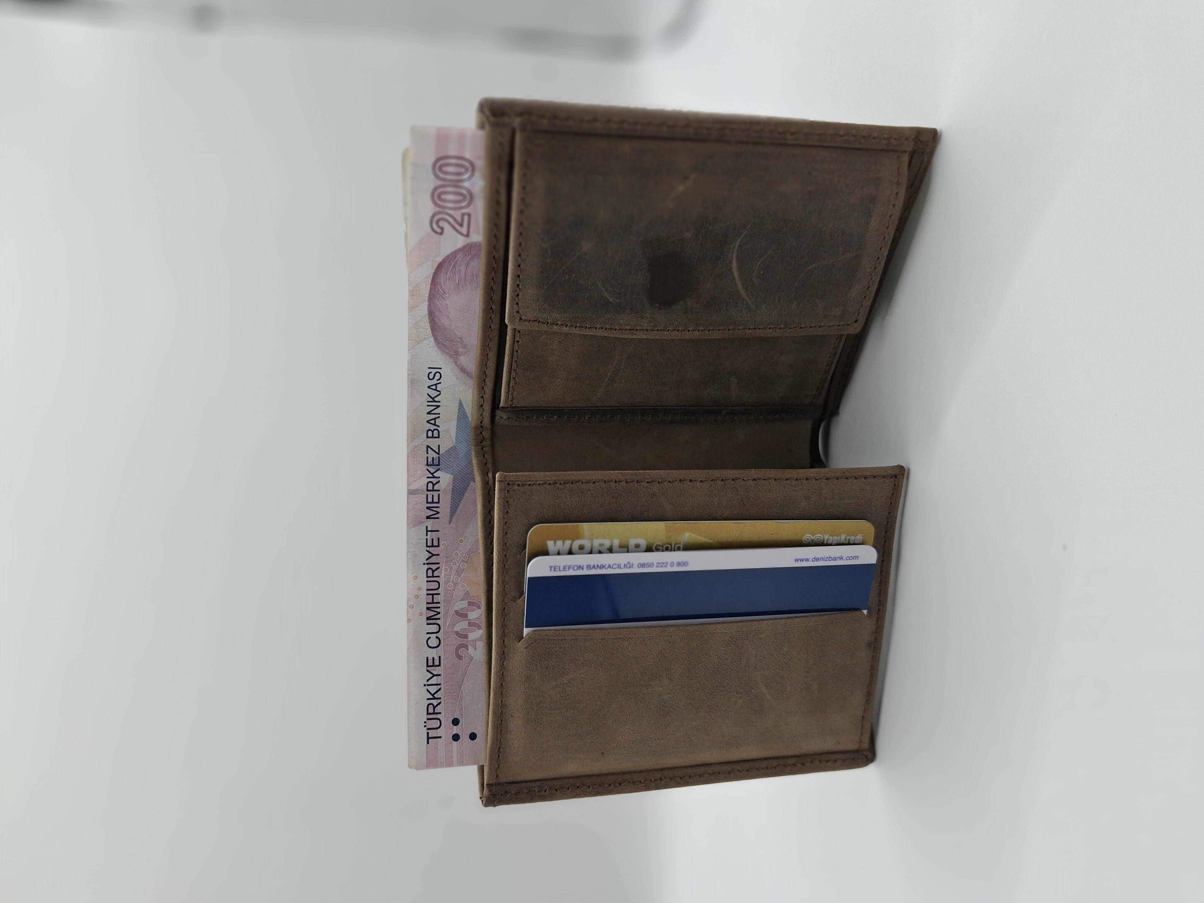 Yağlı Taba Dik Deri Cüzdan