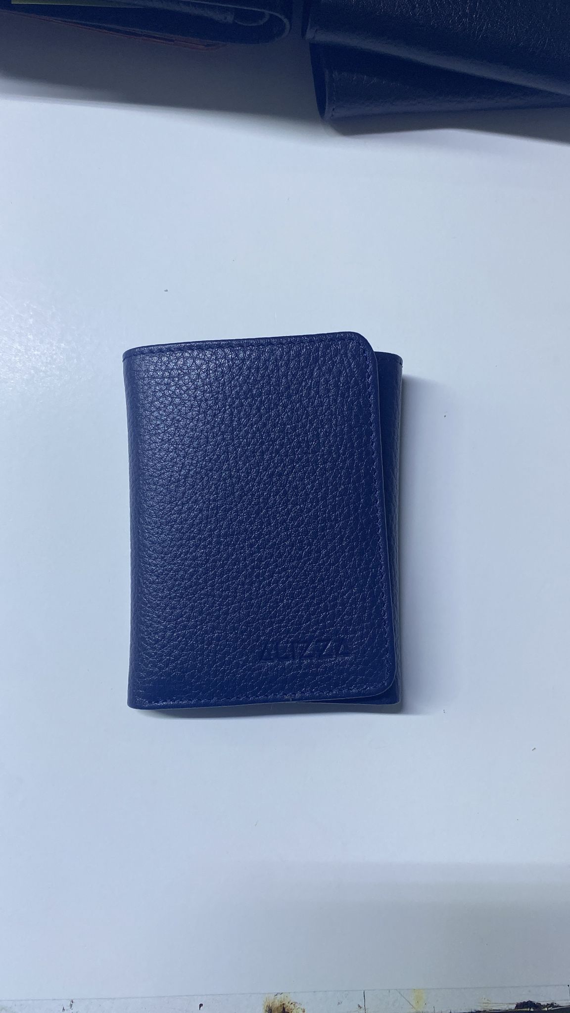 Mıknatıslı Kartlıklı Deri Cüzdan-Lacivert