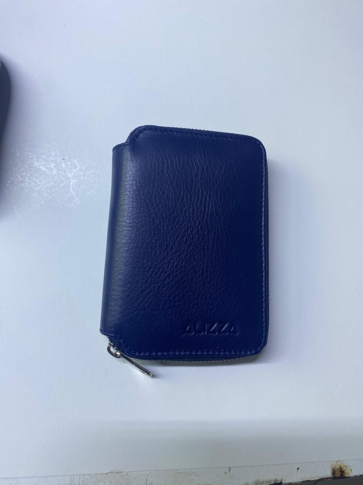 Fermuarlı Kartlık Deri Cüzdan Dik-Bordro