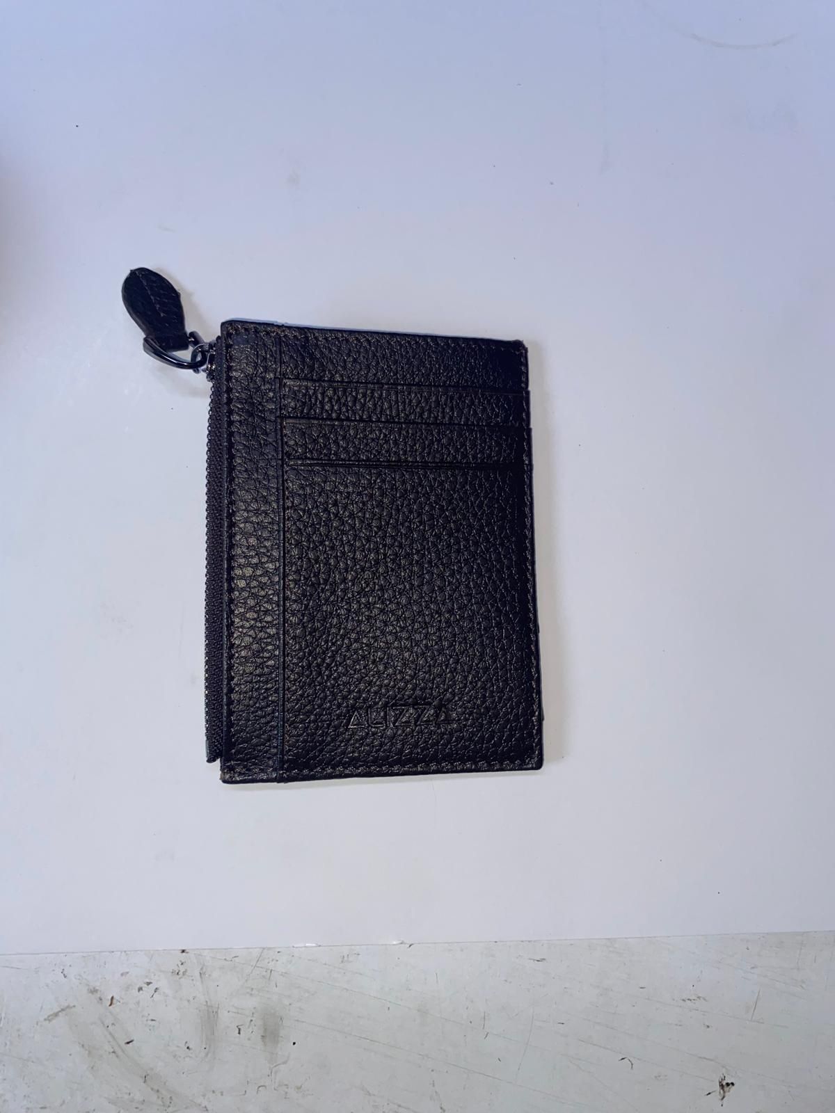 Fermuarlı Kahverengi Deri Kartlık