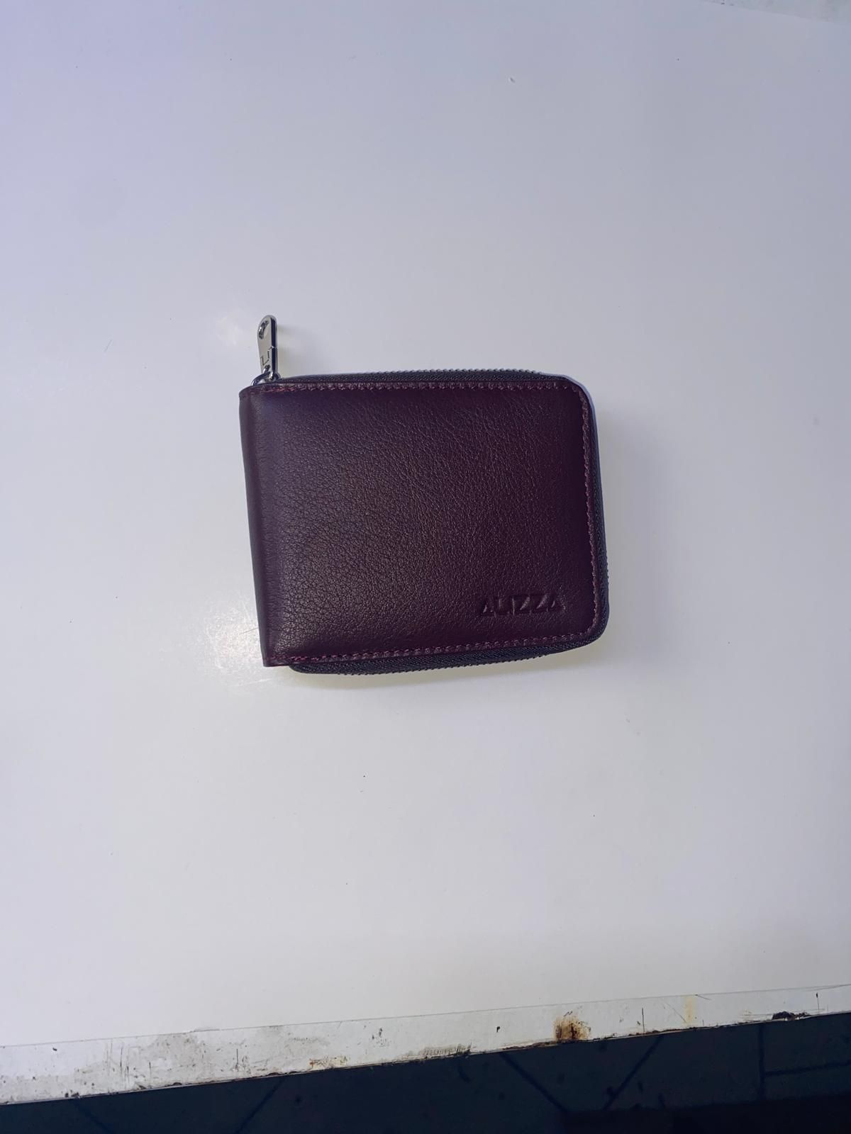 Fermuarlı Kartlık Deri Cüzdan Yatay-Bordro