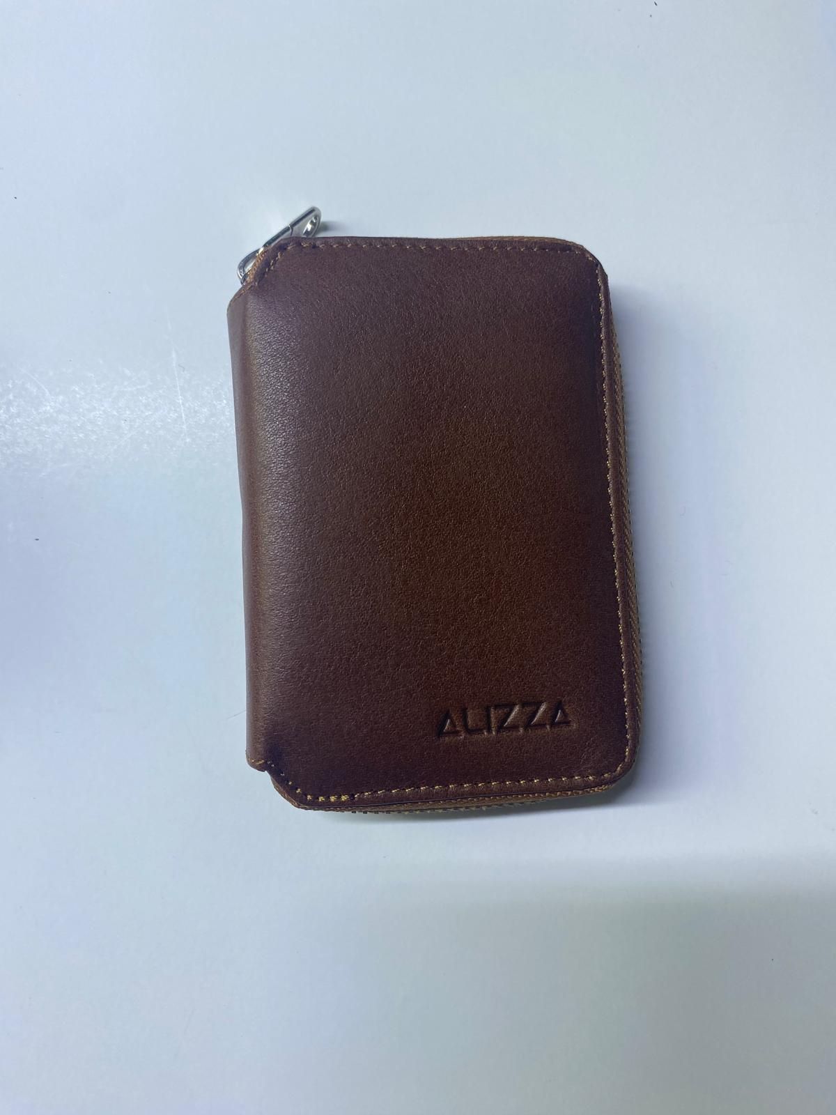 Fermuarlı Kartlık Deri Cüzdan Dikey-Taba