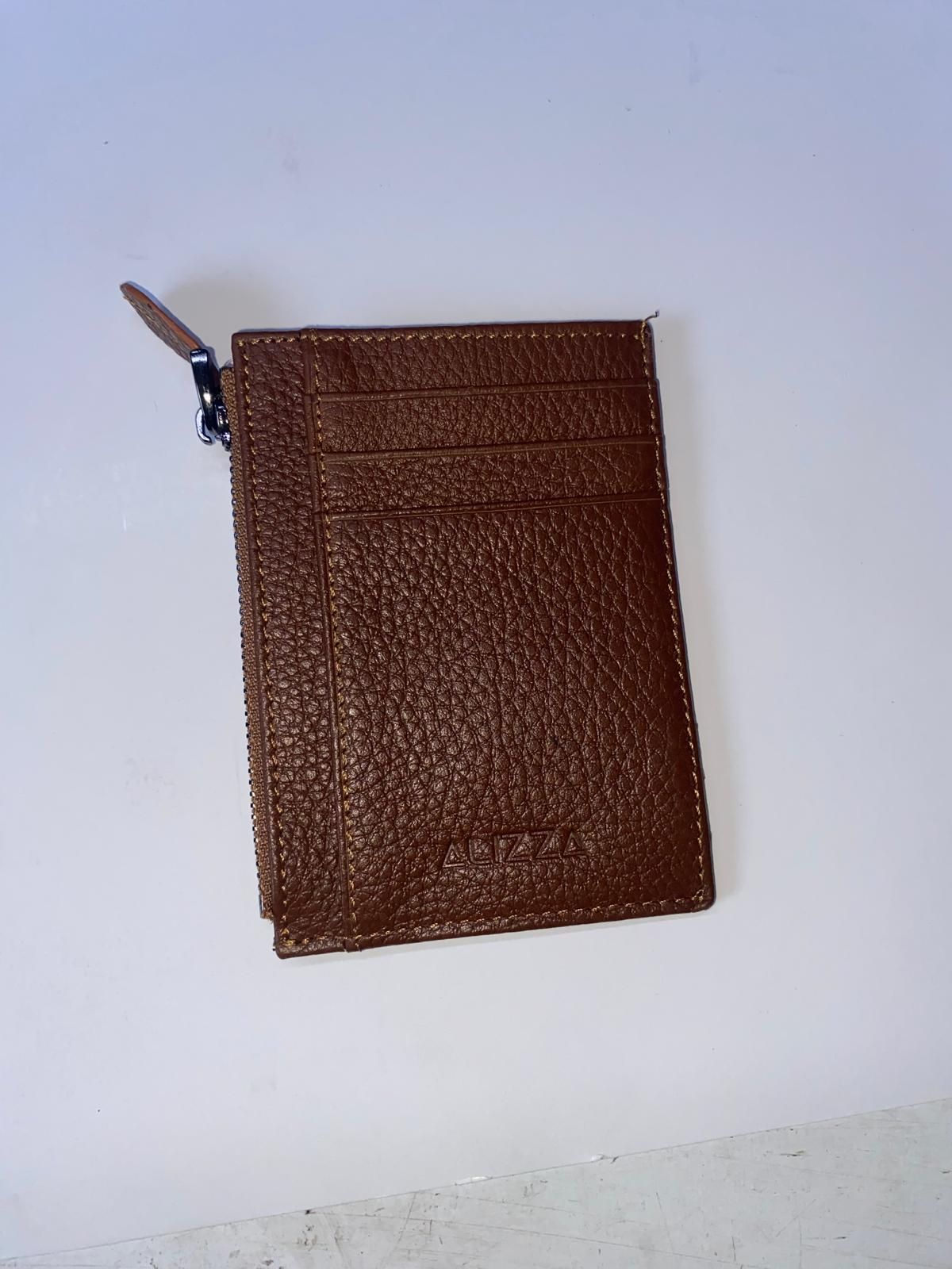 Fermuarlı Taba Deri Kartlık